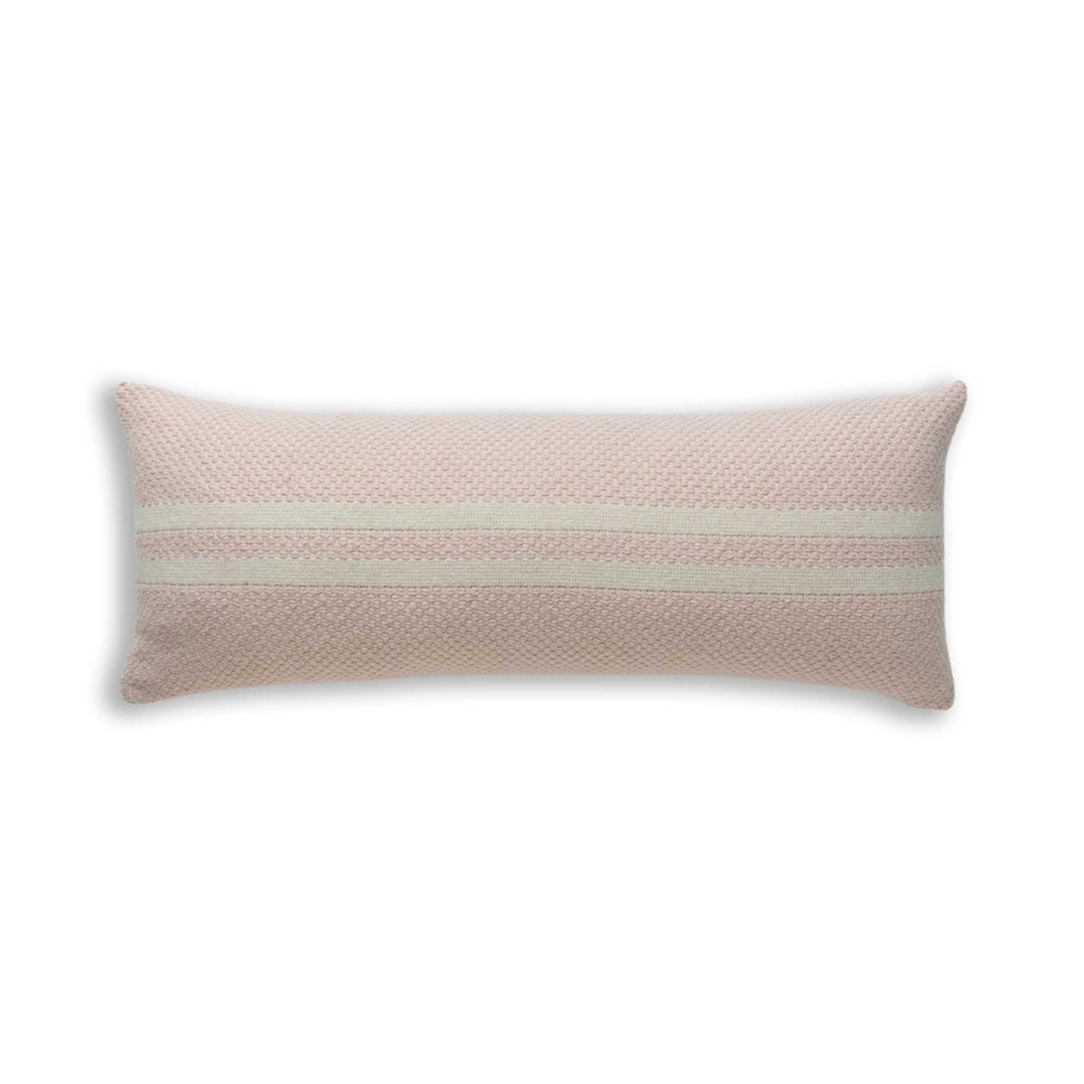 Big Sur Long Lumbar Pillow in Pink Powder / Ivory | Alicia Adams Alpaca at Fig Linens and Home