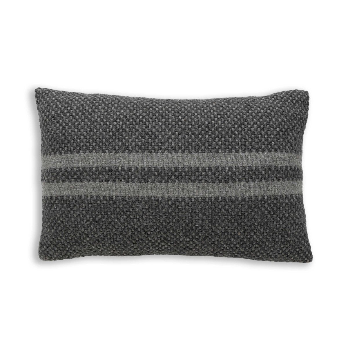 Big Sur Lumbar Pillow in Grey / Light Grey | Alicia Adams Alpaca at Fig Linens and Home