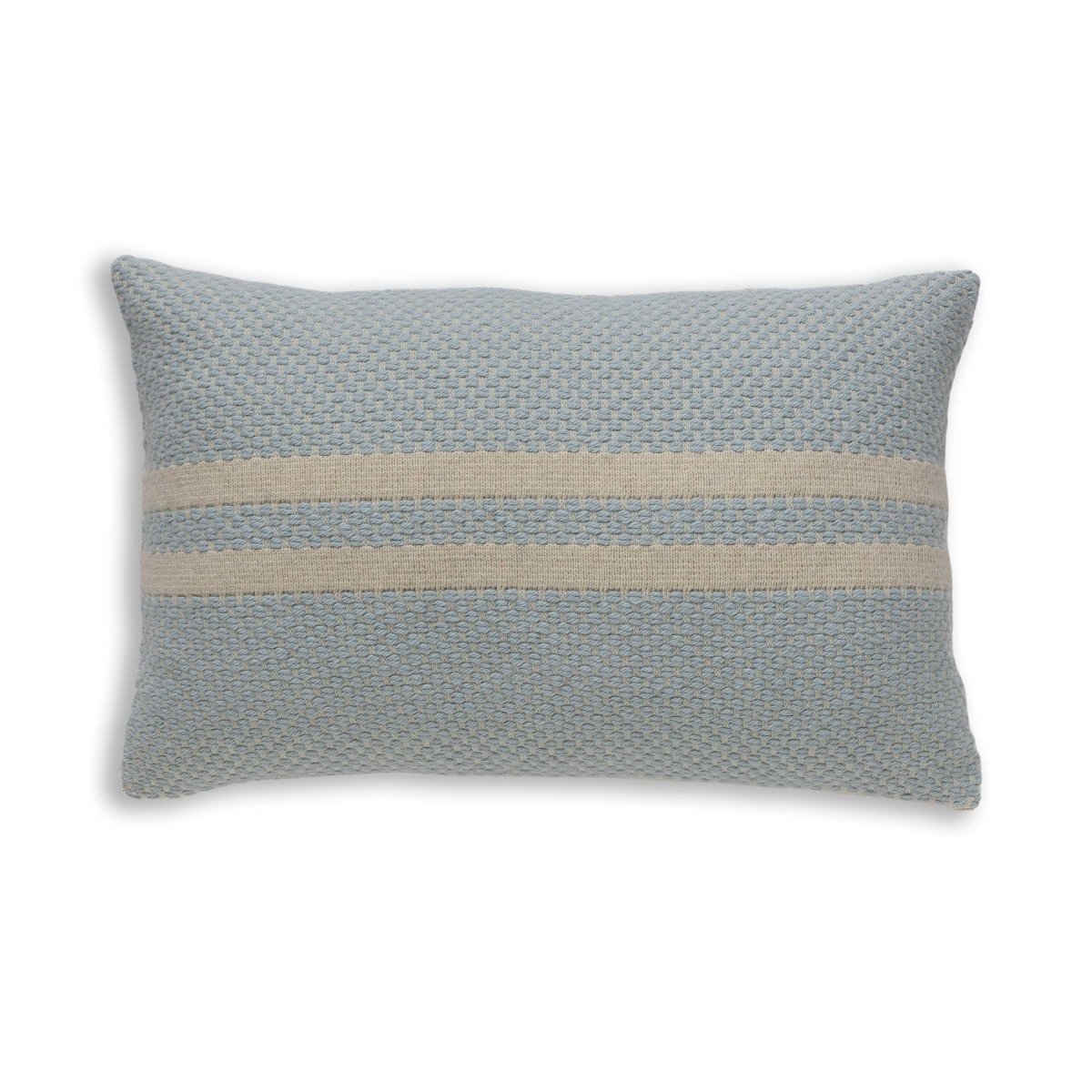 Big Sur Lumbar Pillow in Spa Blue / Ivory | Alicia Adams Alpaca at Fig Linens and Home