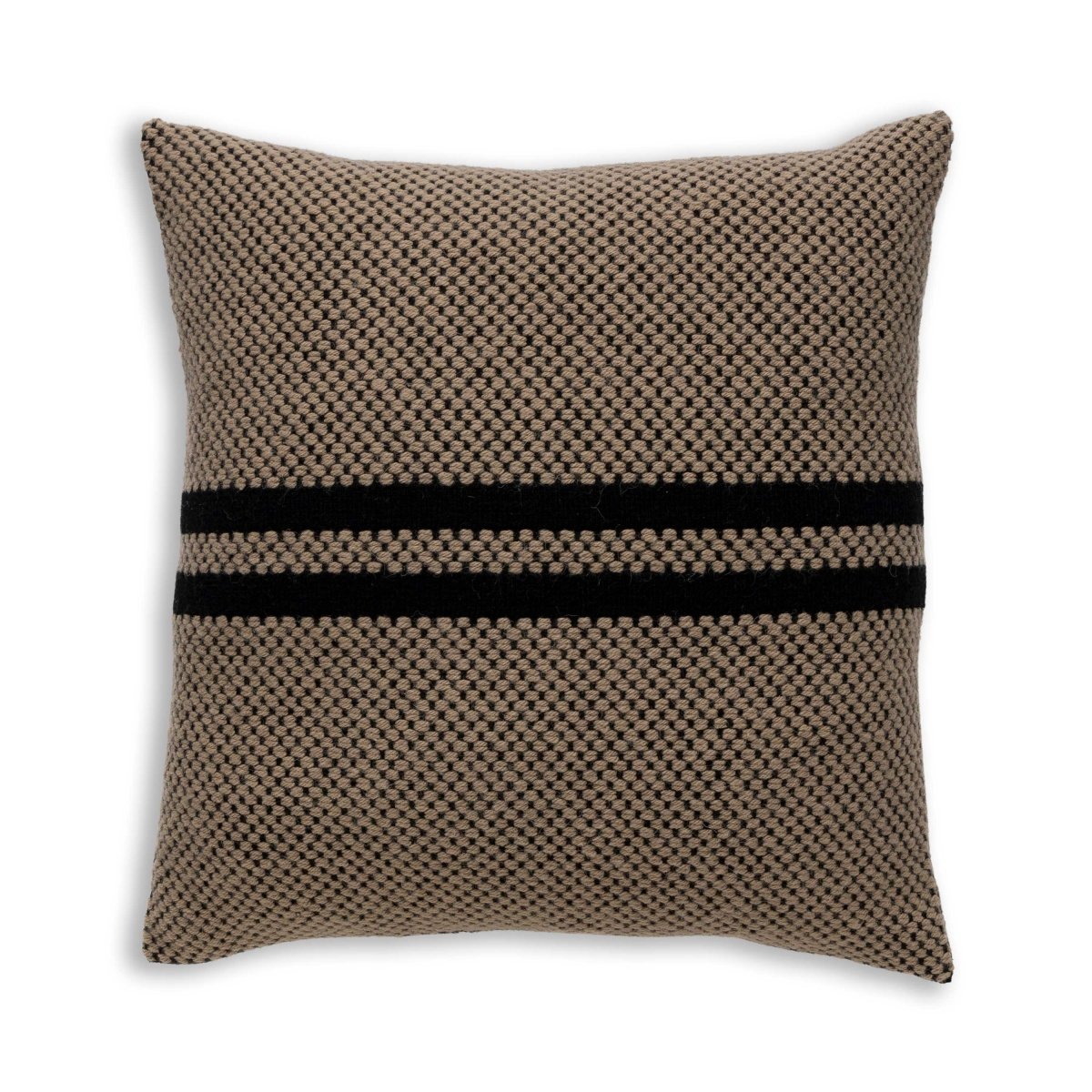 Big Sur Square Pillow in Light Camel / Black | Alicia Adams Alpaca at Fig Linens and Home