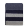 Alicia Adams Alpaca King Field Bed Blanket at Fig Linens and Home - Denim, Light Grey and Navy