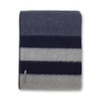 Alicia Adams Alpaca King Field Bed Blanket at Fig Linens and Home - Denim, Light Grey and Navy