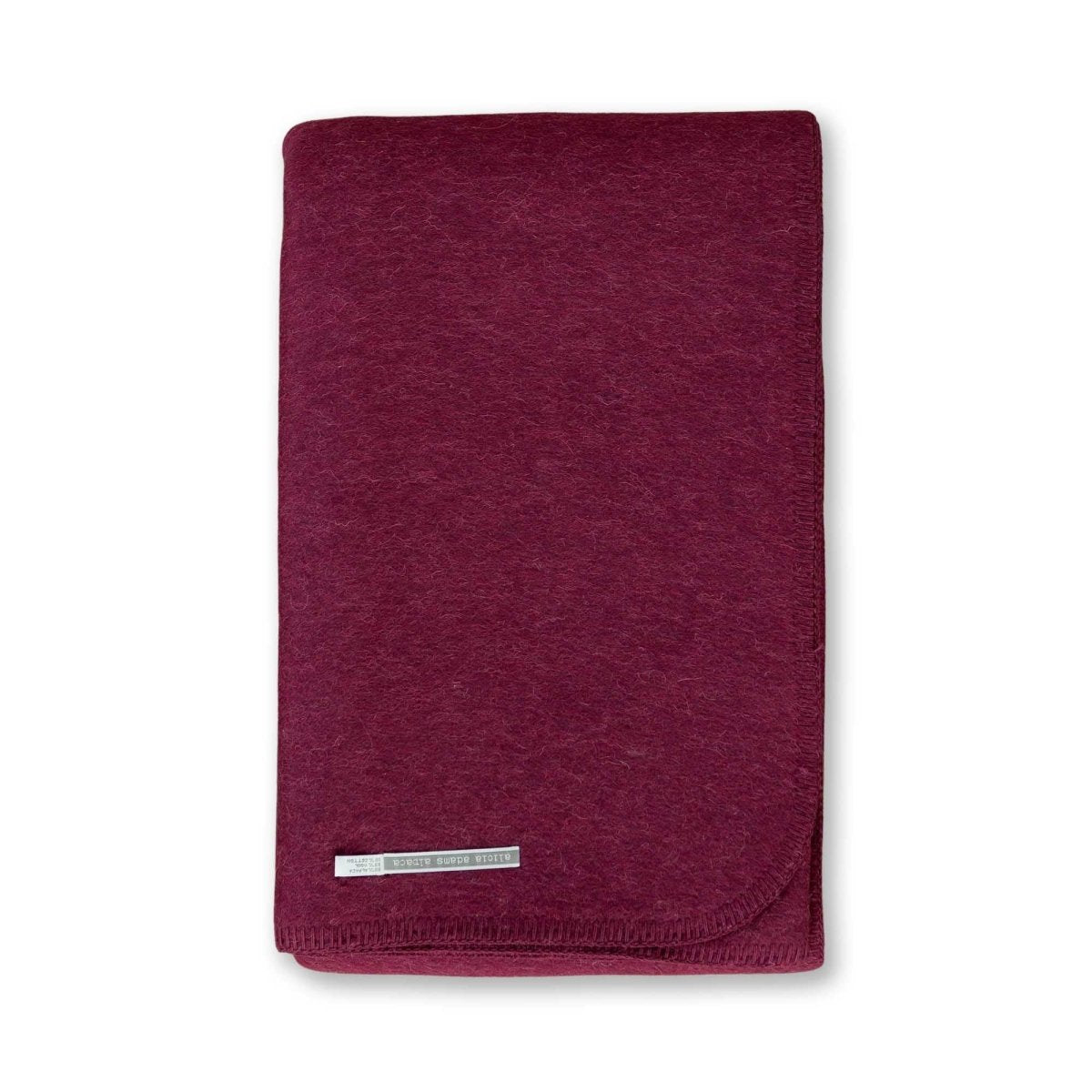 Field Throw Blanket in Bordeaux | Alicia Adams Alpaca at Fig Linens and Home
