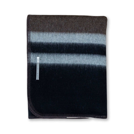 Field Throw Blanket in Chocolate / Black / Dark Grey | Alicia Adams Alpaca at Fig Linens and Home