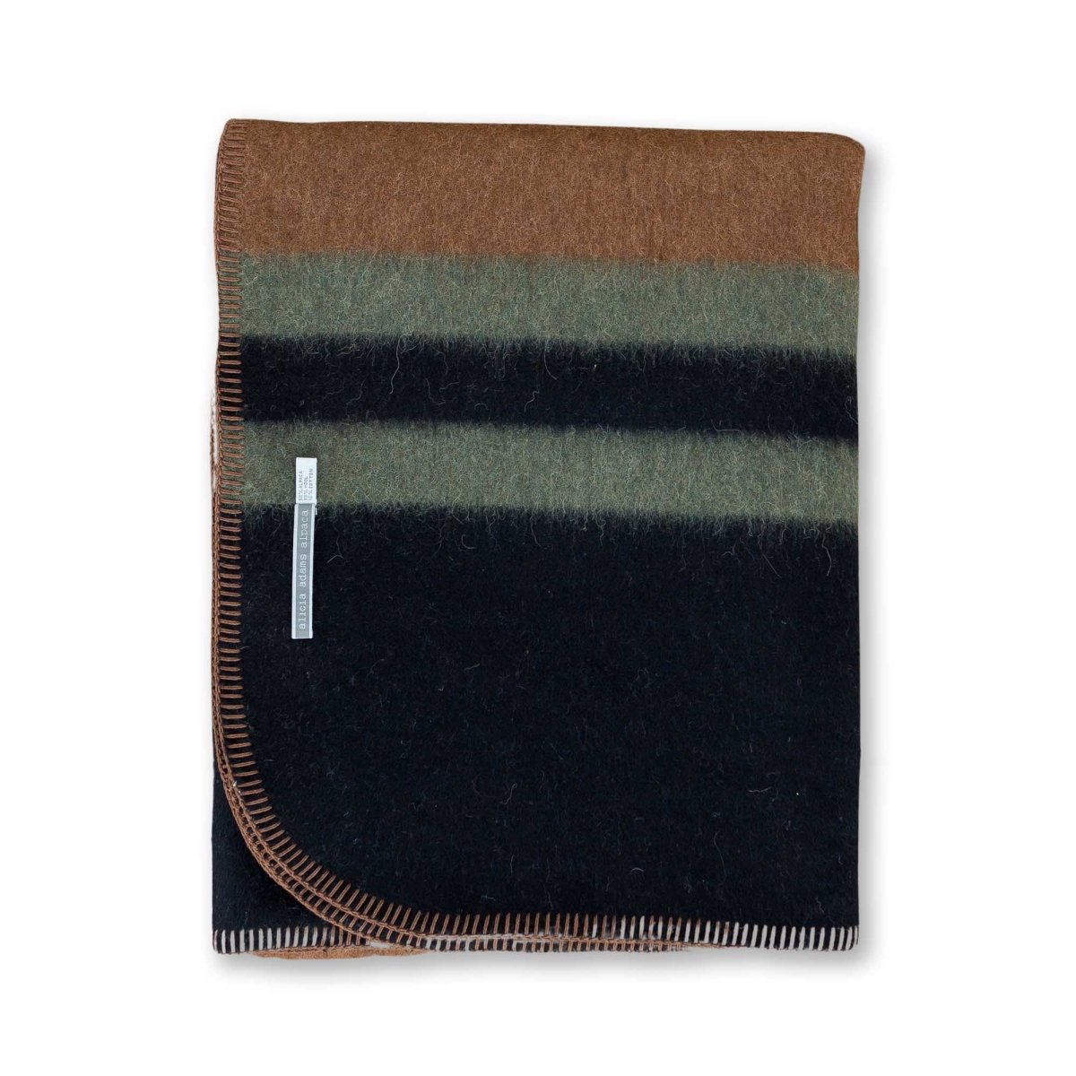 Field Throw Blanket in Cognac / Black / Forest Green | Alicia Adams Alpaca at Fig Linens and Home