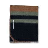 Field Throw Blanket in Cognac / Black / Forest Green | Alicia Adams Alpaca at Fig Linens and Home