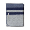 Field Throw Blanket in Denim Blue / Light Grey / Navy | Alicia Adams Alpaca at Fig Linens and Home