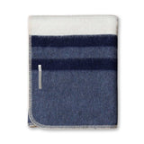 Field Throw Blanket in Ivory / Denim Blue / Navy | Alicia Adams Alpaca at Fig Linens and Home