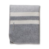 Field Throw Blanket in Light Grey / Grey / Ivory | Alicia Adams Alpaca at Fig Linens and Home