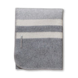 Field Throw Blanket in Light Grey / Grey / Ivory | Alicia Adams Alpaca at Fig Linens and Home