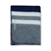 Field Throw Blanket in Navy / Dark Grey / Ivory | Alicia Adams Alpaca at Fig Linens and Home