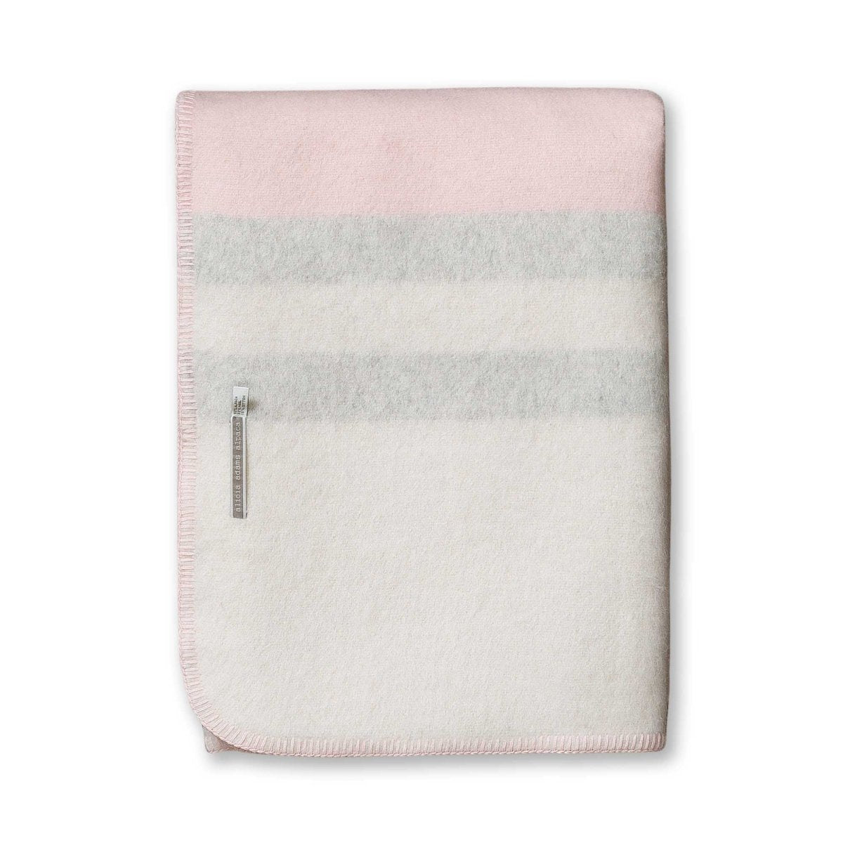 Field Throw Blanket in Pink Powder / Ivory / Carbon | Alicia Adams Alpaca at Fig Linens and Home