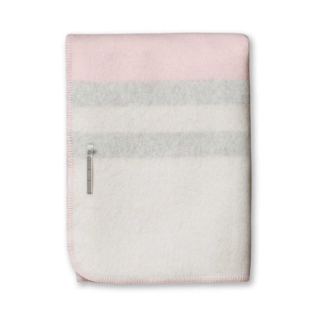 Field Throw Blanket in Pink Powder / Ivory / Carbon | Alicia Adams Alpaca at Fig Linens and Home