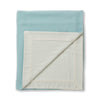 Alicia Adams Alpaca Hudson Bed Blanket at Fig Linens and Home in Aqua and Ivory