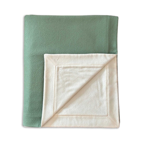 Alicia Adams Alpaca Hudson Bed Blanket at Fig Linens and Home in Evergreen and Ivory
