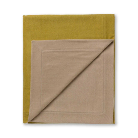 Alicia Adams Alpaca Hudson Bed Blanket at Fig Linens and Home in French Yellow and Beige