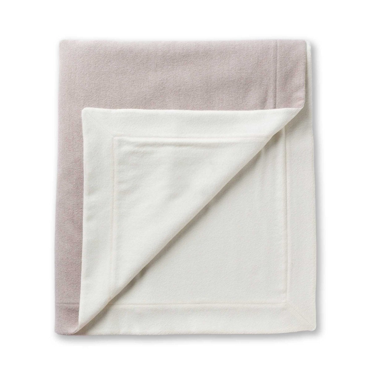 Alicia Adams Alpaca Hudson Bed Blanket at Fig Linens and Home in Ivory and Light Taupe
