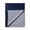 Alicia Adams Alpaca Hudson Bed Blanket at Fig Linens and Home in Navy Blue and Light Grey