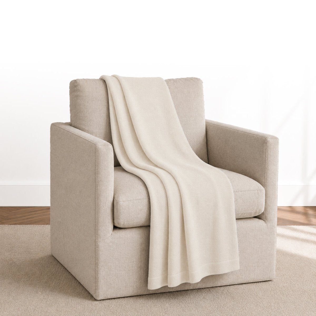 Ibiza Throw in White | Alicia Adams Alpaca at Fig Linens and Home