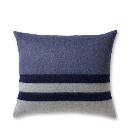 King Field Pillow in Denim Blue / Light Grey / Navy | Alicia Adams Alpaca at Fig Linens and Home