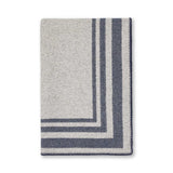 Alicia Adams Alpaca Mazing Bed Blanket in Light Grey and Navy Blue at Fig Linens and Home