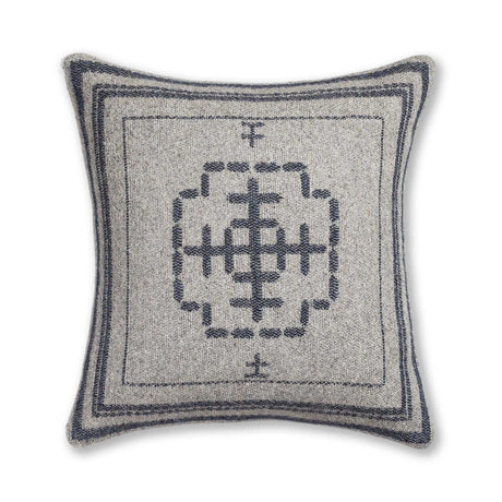 Mazing Pillow in Light Grey / Navy | Alicia Adams Alpaca at Fig Linens and Home