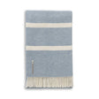Meadow Throw in Ivory / Blue | Alicia Adams Alpaca at Fig Linens and Home