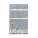Meadow Throw in Ivory / Blue | Alicia Adams Alpaca at Fig Linens and Home