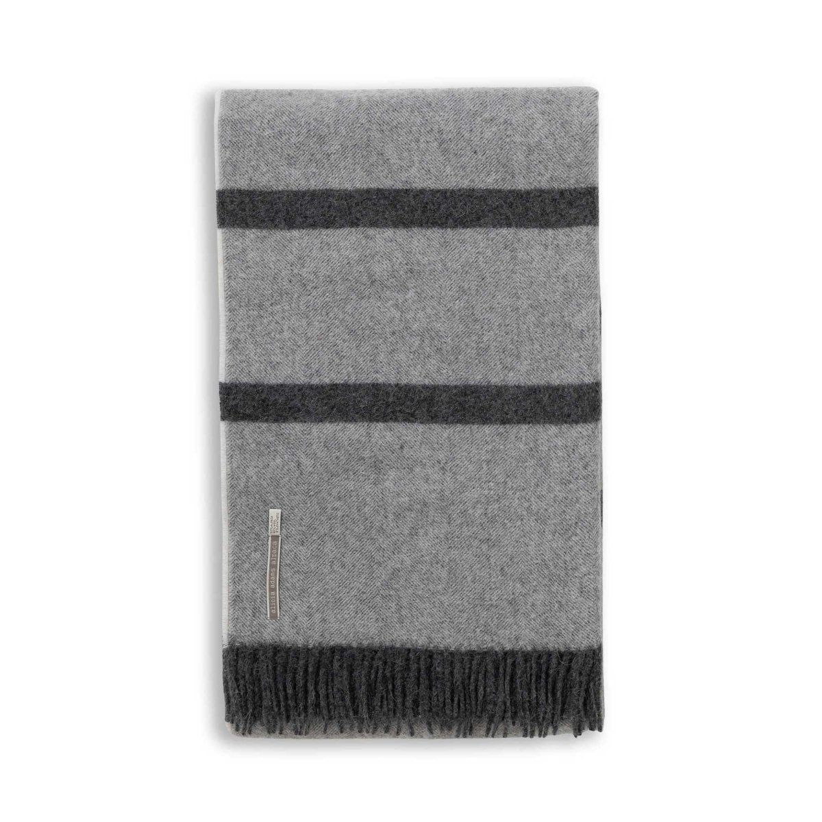 Meadow Throw in Ivory / Light Grey | Alicia Adams Alpaca at Fig Linens and Home