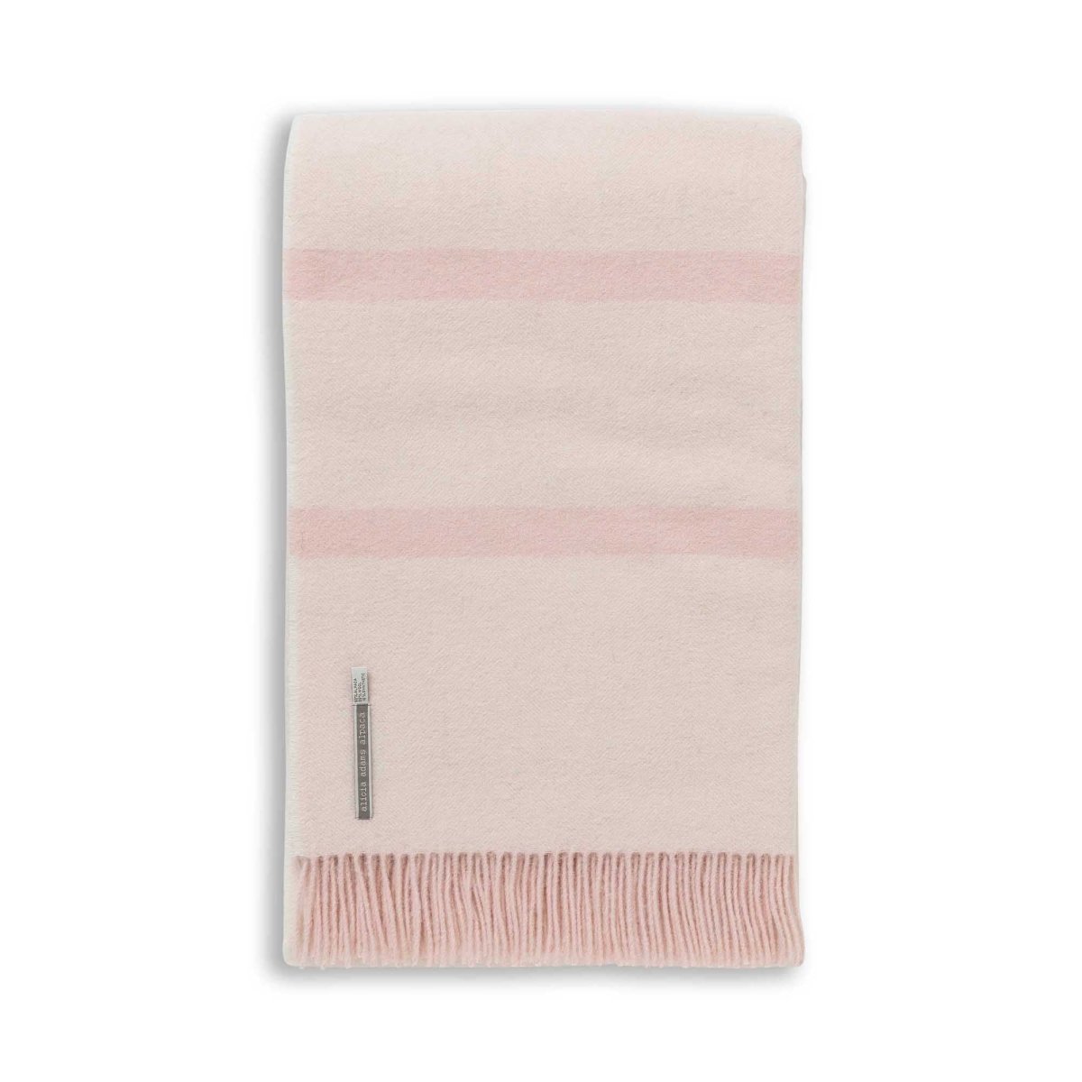 Meadow Throw in Pink Powder / Ivory | Alicia Adams Alpaca at Fig Linens and Home
