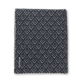 Mystic Bed Blanket by Alicia Adams Alpaca - Navy Blue with Ivory at Fig Linens and Home