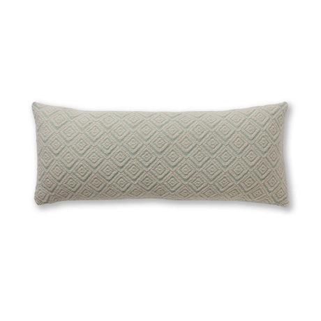 Mystic Long Lumbar Pillow in Aqua / Ivory | Alicia Adams Alpaca at Fig Linens and Home