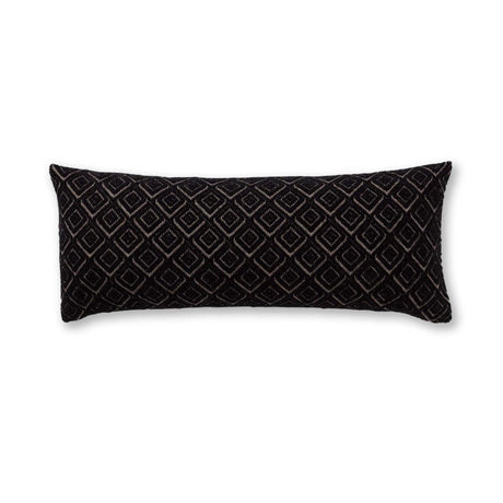 Mystic Long Lumbar Pillow in Light Taupe / Black | Alicia Adams Alpaca at Fig Linens and Home