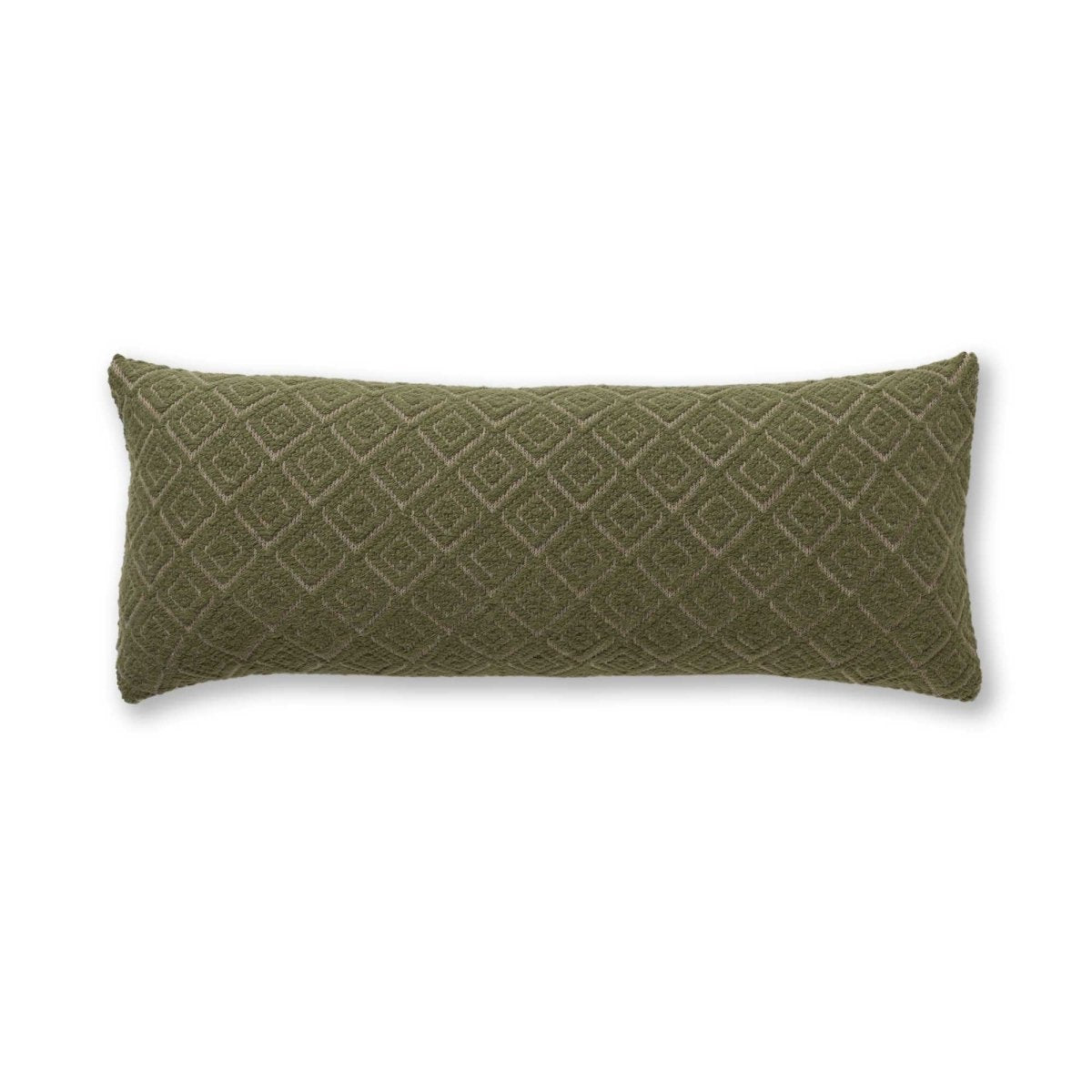 Mystic Long Lumbar Pillow in Light Taupe / Hunter | Alicia Adams Alpaca at Fig Linens and Home