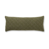 Mystic Long Lumbar Pillow in Light Taupe / Hunter | Alicia Adams Alpaca at Fig Linens and Home