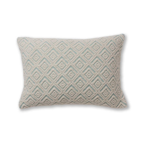 Mystic Lumbar Pillow in Aqua / Ivory | Alicia Adams Alpaca at Fig Linens and Home
