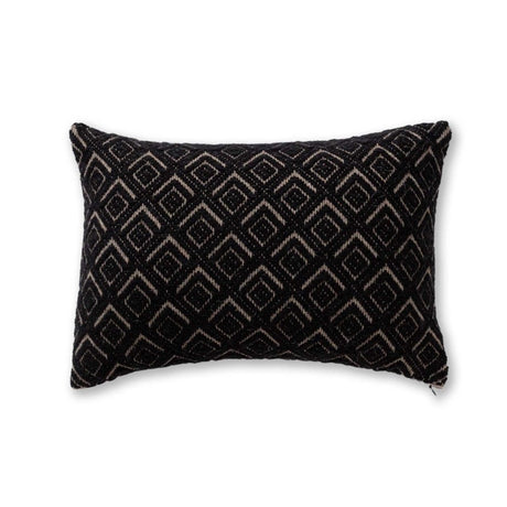 Mystic Lumbar Pillow in Light Taupe / Black | Alicia Adams Alpaca at Fig Linens and Home
