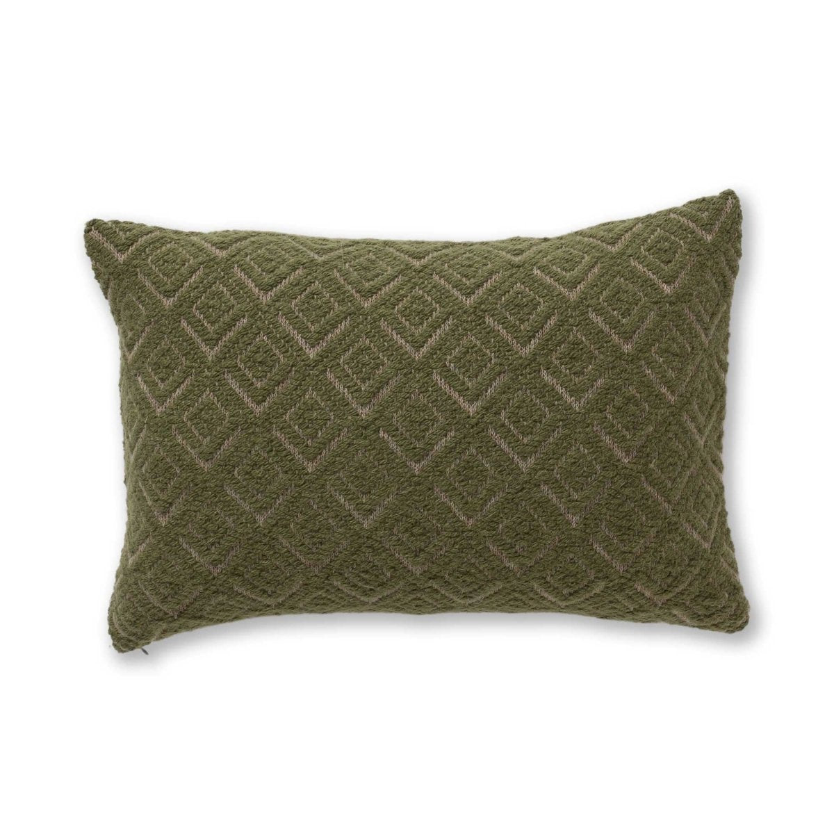 Mystic Lumbar Pillow in Light Taupe / Hunter | Alicia Adams Alpaca at Fig Linens and Home