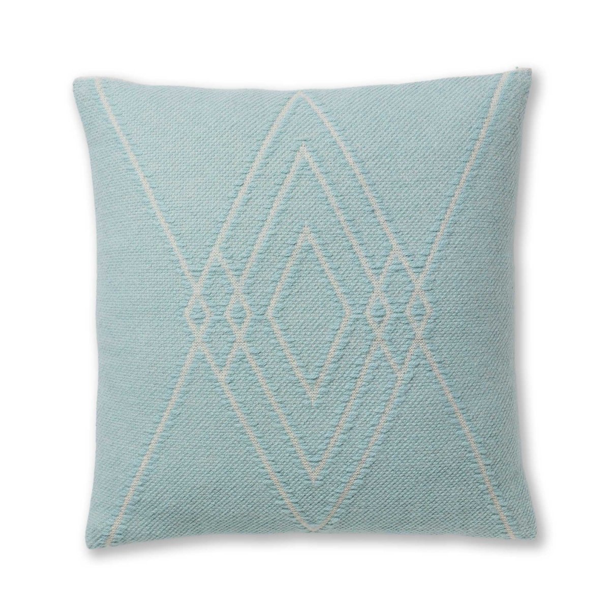 Mystic Square Pillow in Aqua / Ivory | Alicia Adams Alpaca at Fig Linens and Home