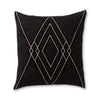 Mystic Square Pillow in Black / Light Taupe | Alicia Adams Alpaca at Fig Linens and Home