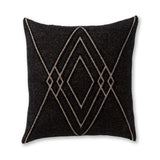 Mystic Square Pillow in Black / Light Taupe | Alicia Adams Alpaca at Fig Linens and Home