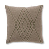 Mystic Square Pillow in Light Taupe / Hunter | Alicia Adams Alpaca at Fig Linens and Home