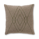 Mystic Square Pillow in Light Taupe / Hunter | Alicia Adams Alpaca at Fig Linens and Home