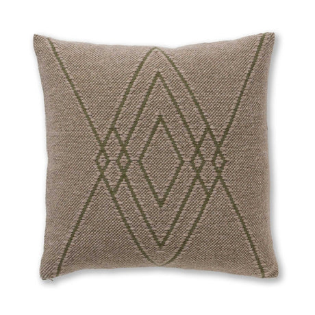 Mystic Square Pillow in Light Taupe / Hunter | Alicia Adams Alpaca at Fig Linens and Home