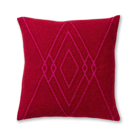 Mystic Square Pillow in Scarlet / Shocking Pink | Alicia Adams Alpaca at Fig Linens and Home
