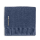 Denim Blue Throw Blanket - Alicia Adams Alpaca Patmos Throw at Fig Linens and Home