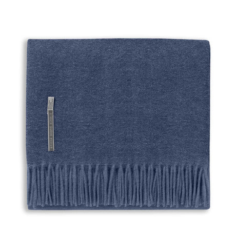 Denim Blue Throw Blanket - Alicia Adams Alpaca Patmos Throw at Fig Linens and Home