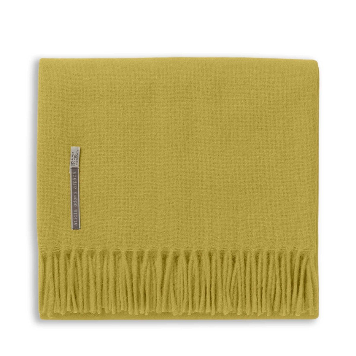 French Yellow Throw Blanket - Alicia Adams Alpaca Patmos Throw at Fig Linens and Home