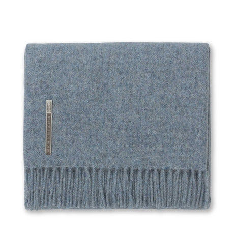 Light Blue Throw Blanket - Alicia Adams Alpaca Patmos Throw at Fig Linens and Home