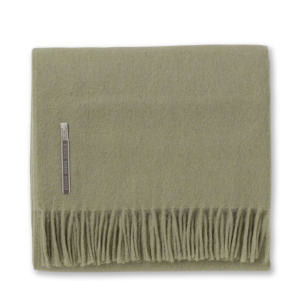 Light Sage Blanket - Alicia Adams Alpaca Patmos Throw at Fig Linens and Home